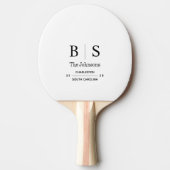 Persoonlijk Initialen Huwelijk Ping Pong Batje (Voorkant)