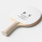 Persoonlijk Initialen Huwelijk Ping Pong Batje (Voorkant Gekanteld)
