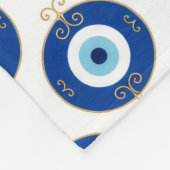 Persoonlijk Initialen Modern Oog van de Duivel Pat Fleece Deken (Hoek)