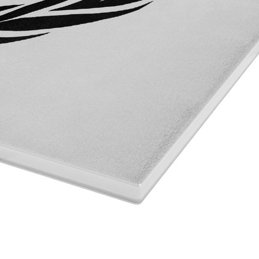 Persoonlijk Initialen Monogram met Lauwerbladeren Snijplank (Hoek)