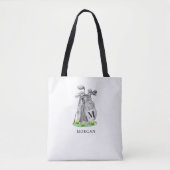 Persoonlijk initiële naam monogram golf tote bag (Voorkant)