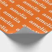 Persoonlijk Inpakpapier met Herhalende Naam (Hoek)