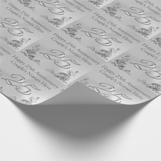 Persoonlijk Inpakpapier Voor 25-jarig Jubileum Cad (Hoek)