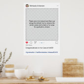 Persoonlijk Instagram afstudeerfoto-prop Poster (Keuken)