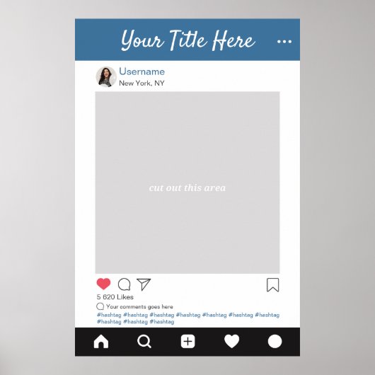 Persoonlijk Instagram fotorekwisiet selfie frame Poster (Voorkant)