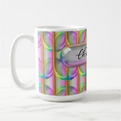 Persoonlijk Irideerend Glas Aangepaste Naam Modern Koffiemok (Links)