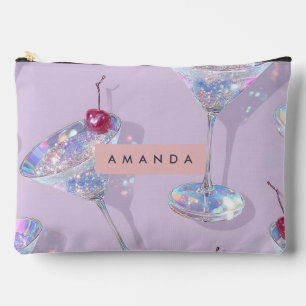 Persoonlijk Iridiserend Martini Glas Glitter Etui