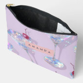 Persoonlijk Iridiserend Martini Glas Glitter Etui (Open)