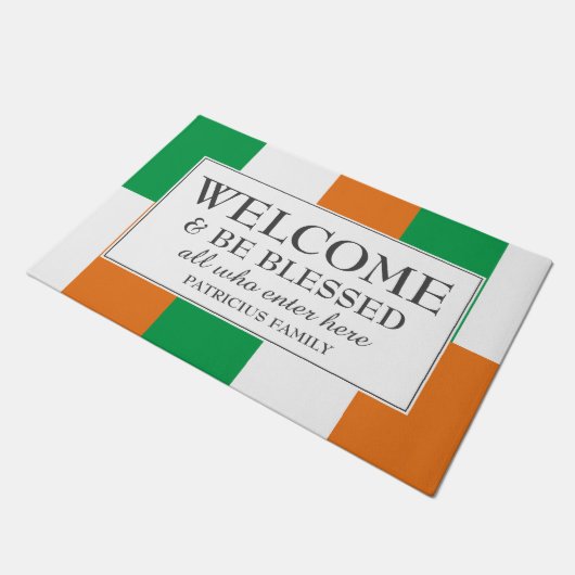 Persoonlijk IRISH FLAG Welkom Deurmat (Schuin)