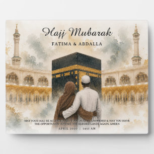 Persoonlijk islamitisch cadeau voor koppels, Hajj  Fotoplaat