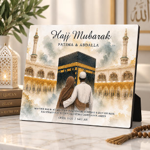 Persoonlijk islamitisch cadeau voor koppels, Hajj  Fotoplaat