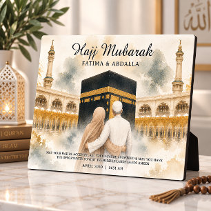 Persoonlijk islamitisch cadeau voor koppels, Hajj  Fotoplaat