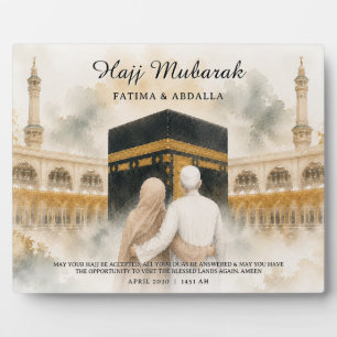 Persoonlijk islamitisch cadeau voor koppels, Hajj  Fotoplaat