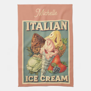 Persoonlijk Italiaans Ijsliefhebber Theedoek