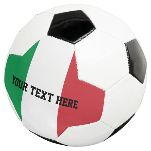 Persoonlijk Italiaans vlag voetbal cadeau idee (Drie kwart)