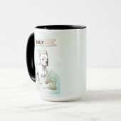 Persoonlijk Italiaans Windhond Aquarel D Mok (Voorkant links)