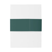 Persoonlijk jachtgroen monogram trouwfeest uitnodigingen wikkel (Achterkant Voorbeeld)