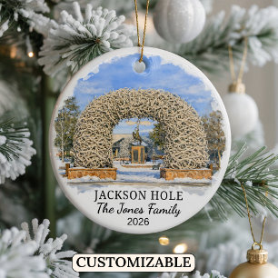 Persoonlijk Jackson Hole Mountain Resort, Wyoming Keramisch Ornament