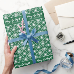Persoonlijk Japandi kerstcadeaupapier Cadeaupapier
