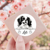 Persoonlijk Japans Chin-hond Ronde Sticker