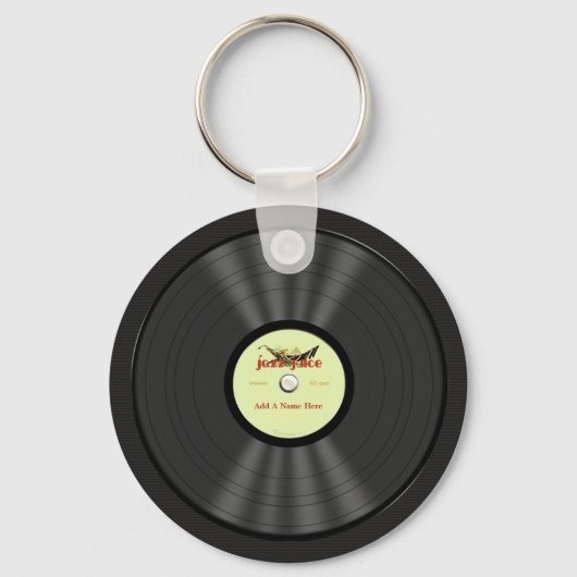 Persoonlijk Jazz Vinyl Record Sleutelhanger (Voorkant)