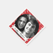 Persoonlijk je foto Red Garland Floral Wedding Servetten (Hoek)