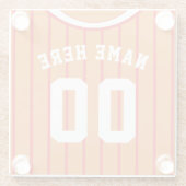 Persoonlijk Jersey Onderzetter Red Pinstripe Baseb (Achterkant)