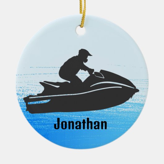 Persoonlijk Jet Ski-ornament Keramisch Ornament (Voorkant)