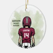 Persoonlijk Jeugdvoetbalornament Keramisch Ornament (Links)