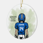 Persoonlijk Jeugdvoetbalornament Keramisch Ornament (Links)