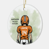 Persoonlijk Jeugdvoetbalornament Keramisch Ornament (Links)