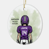Persoonlijk Jeugdvoetbalornament Keramisch Ornament (Links)