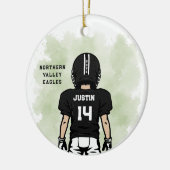 Persoonlijk Jeugdvoetbalornament Keramisch Ornament (Links)