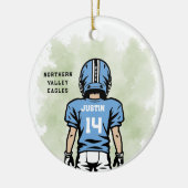 Persoonlijk Jeugdvoetbalornament Keramisch Ornament (Links)
