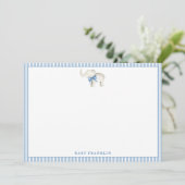 Persoonlijk jongensbriefpapier Olifant Baby Shower Bedankkaart (Staand voorkant)