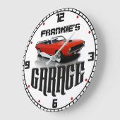 Persoonlijk JOUW NAAM Plymouth Cuda Car Garage Grote Klok (Hoek)