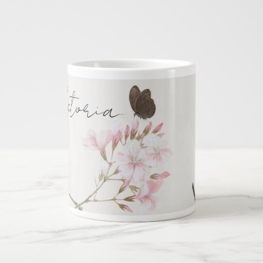 Persoonlijk Ju Lian-ontwerp Flora Vlinder Mok (Voorkant)