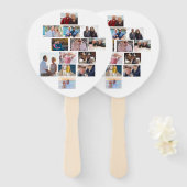 Persoonlijk Jubileum 13 Foto-collage Handwaaier (Voorkant en achterkant)