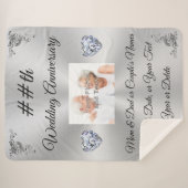 Persoonlijk Jubileum cadeaus per jaar Sherpa Deken (Voorkant (horizontaal))