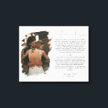 Persoonlijk Jubileum Foto & Vows Canvas Afdruk<br><div class="desc">Het moderne en elegante ontwerp drukt de Afdrukken van het Jubileum van de Aangepaste Aangedreven van de Weddenschap van de Banden Foto & van de Woten die met jouw tekst kunnen worden aangepast. Klik op de knop "Aanpassen" en gebruik onze ontwerptool om deze sjabloon te wijzigen. Bekijk de grafische kunstontwerpopslag...</div>
