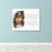 Persoonlijk Jubileum Foto & Vows Canvas Afdruk (Insitu (Houten vloer))