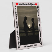 Persoonlijk Jubileum Lijst Foto Plaque Fotoplaat (Zijkant)