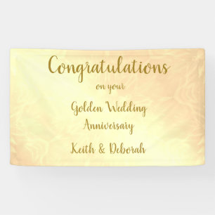Persoonlijk Jubileum voor gouden weddenschappen Spandoek