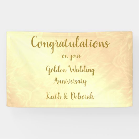 Persoonlijk Jubileum voor gouden weddenschappen Spandoek (Horizontaal)