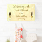 Persoonlijk Jubileum voor gouden weddenschappen Spandoek (Insitu)