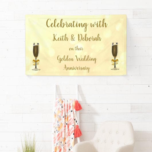 Persoonlijk Jubileum voor gouden weddenschappen Spandoek (Insitu)