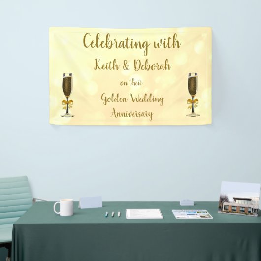 Persoonlijk Jubileum voor gouden weddenschappen Spandoek (Beurs)