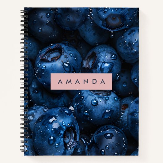 Persoonlijk Juicy Fruit Blauwebesemdesign Notitieboek (Voorkant)
