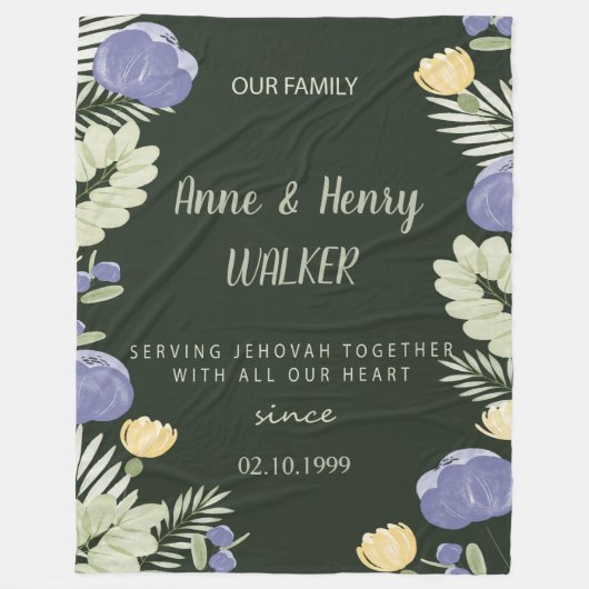 Persoonlijk jW-verjaardagsgeschenk Fleece Deken (Voorkant)