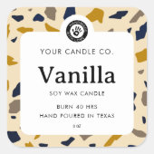 Persoonlijk Kaarslabel - Aanpasbare Sticker (Voorkant)